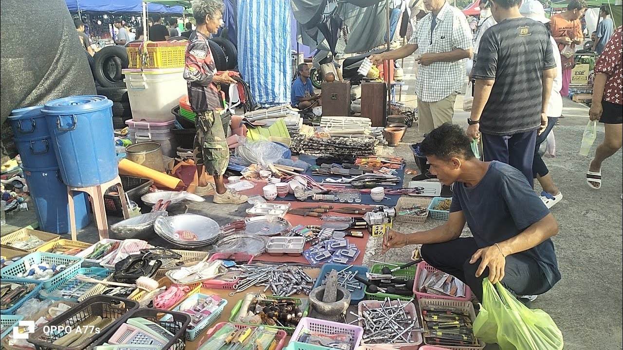 ตลาดคุณาวรรณ กำแพงแสน #เครื่องมือช่าง เยอะมาก #มือสอง ของเก่า อะไหล่รถมอเตอร์ไซค์ เครื่องเสียงมือสอง