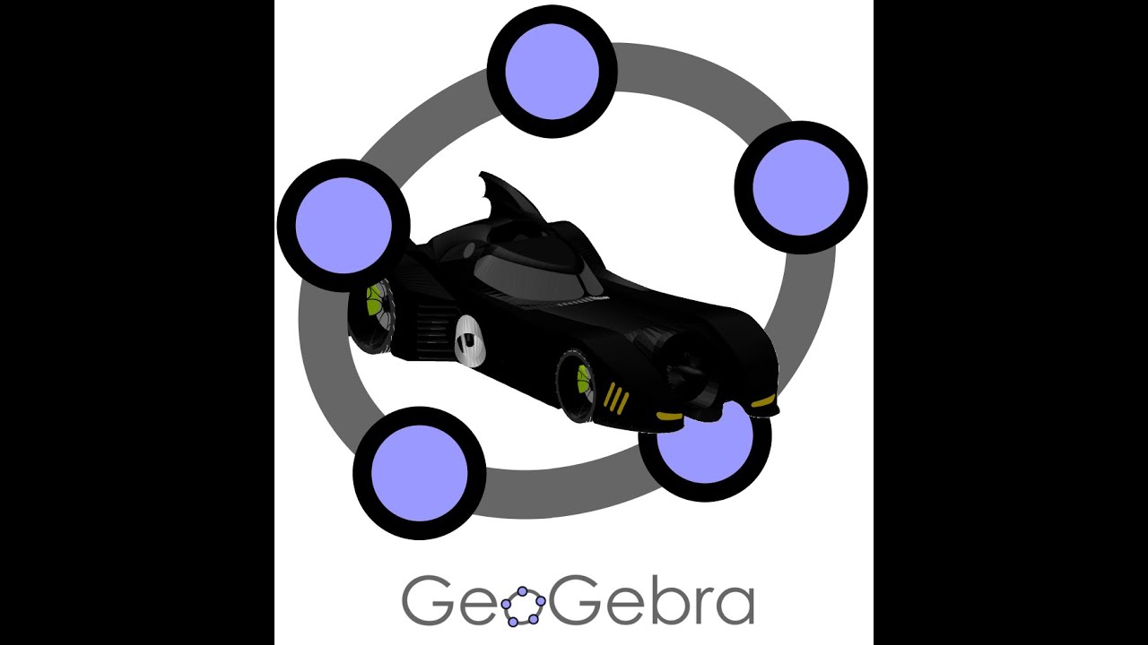 Batmobile modeled and customized using Bézier curves with GeoGebra