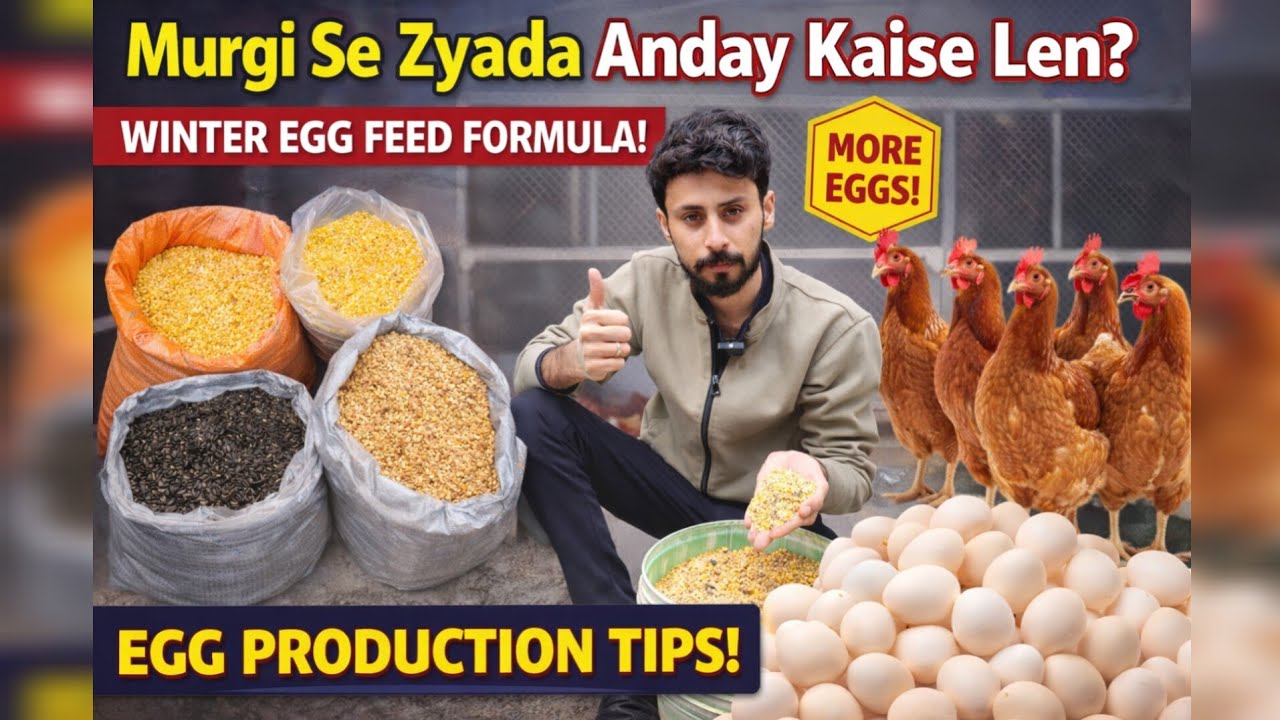 Murgi Se Zyada Anday Kaise Len? | Winter Special Feed Formula | Egg Production Tips by FN Loft