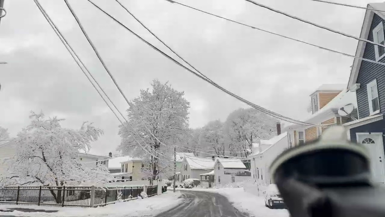 Neighbourhood driving after snow #Snow #America #Telugu #Old #Traveler #BU #Nature #Cold ￼