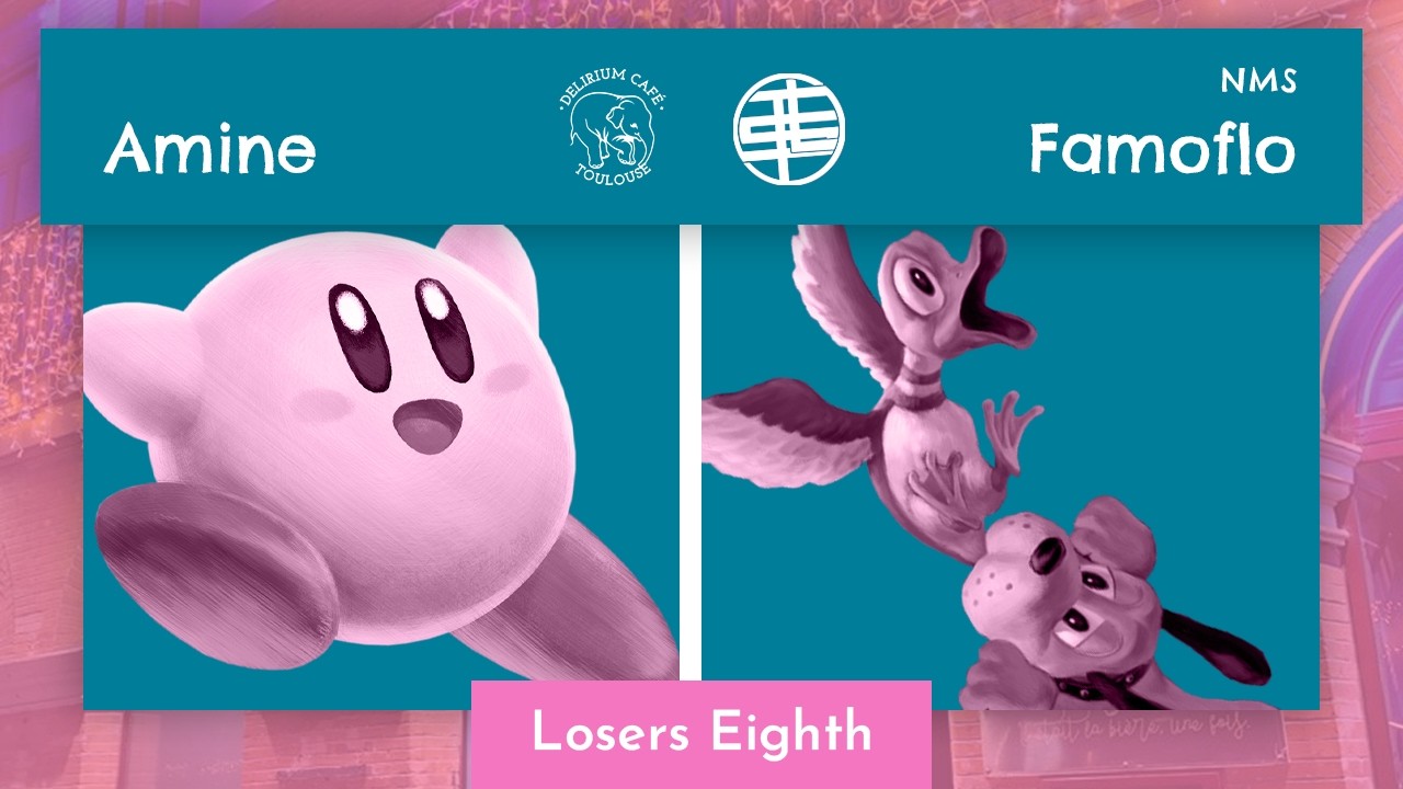 New Délismash #4 - Amine (Kirby, Palutena) vs Famoflo (Duck Hunt) - Losers Eighth