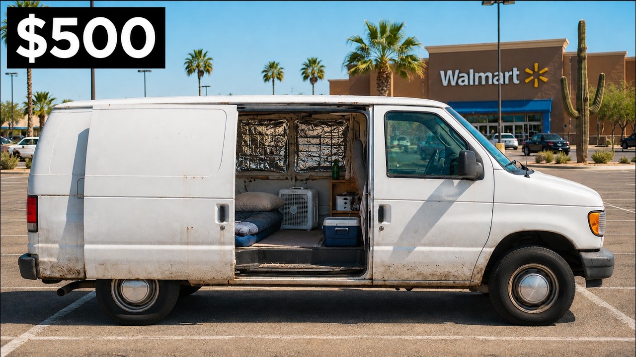 How Homeless People Cool A $500 Van In 100&deg;F Heat Without AC or Power