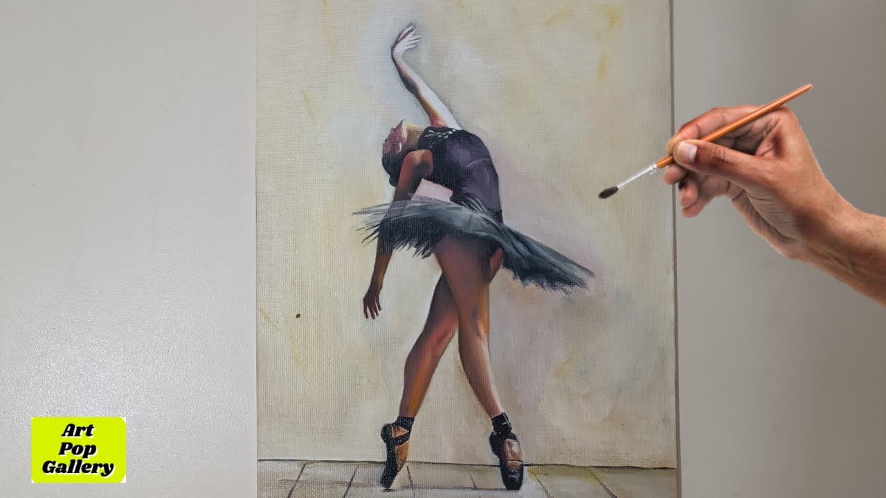 Pintura al óleo La bailarina de ballet / Art Pop Gallery