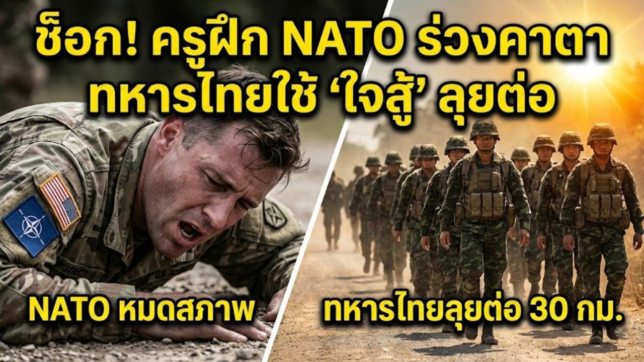 NATO หน้าสั่น! ดูถูกทหารใหม่ไทย สุดท้ายหมดสภาพ ทหารไทยใช้จิตวิญญาณก้าวข้ามขีดจำกัด 30 กม.