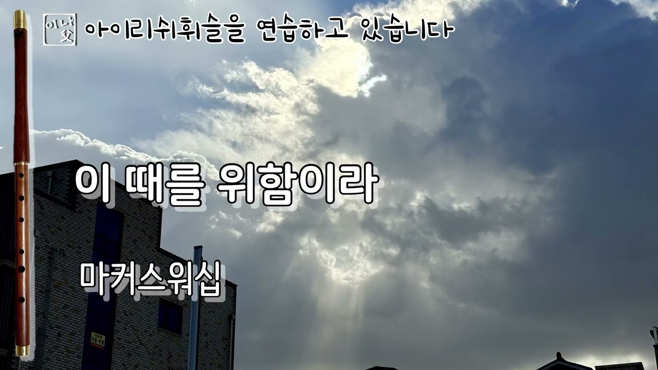 이 때를 위함이라 (마커스워십) [아이리쉬휘슬 연습] 