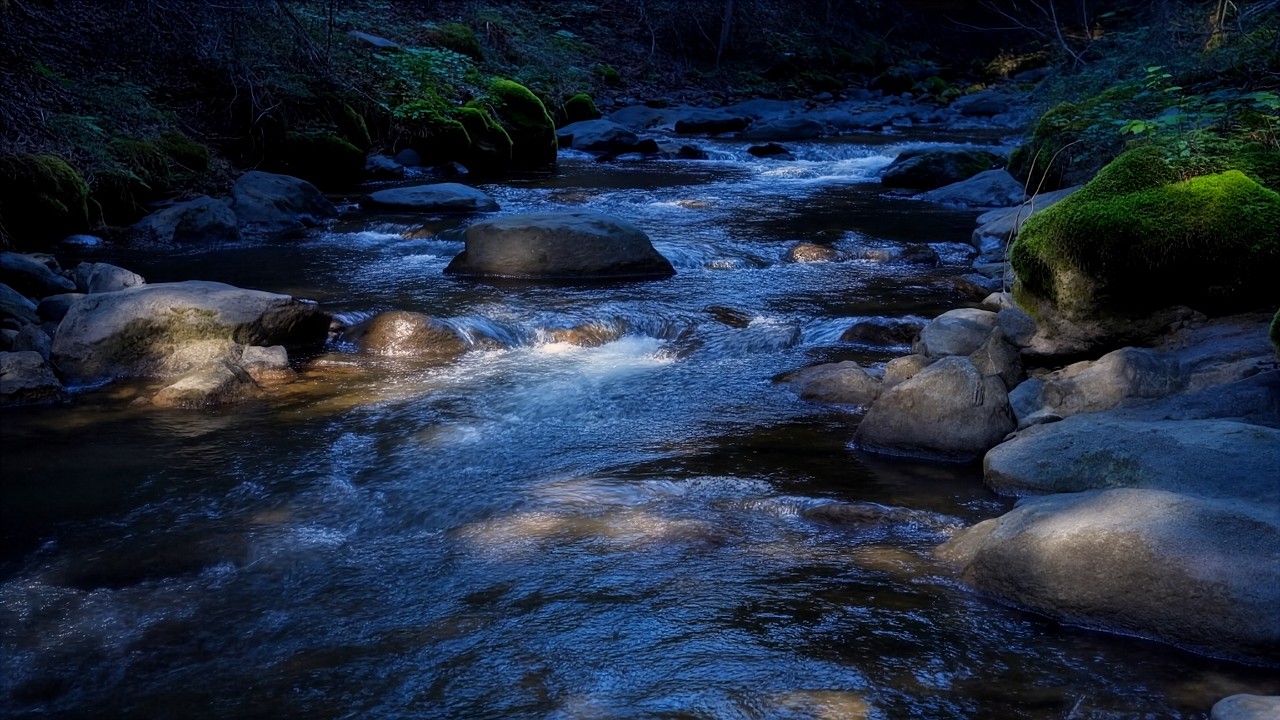 🌊 Gentle River Water Sounds, Peaceful Flowing Stream, Natural White Noise for Deep Relaxation