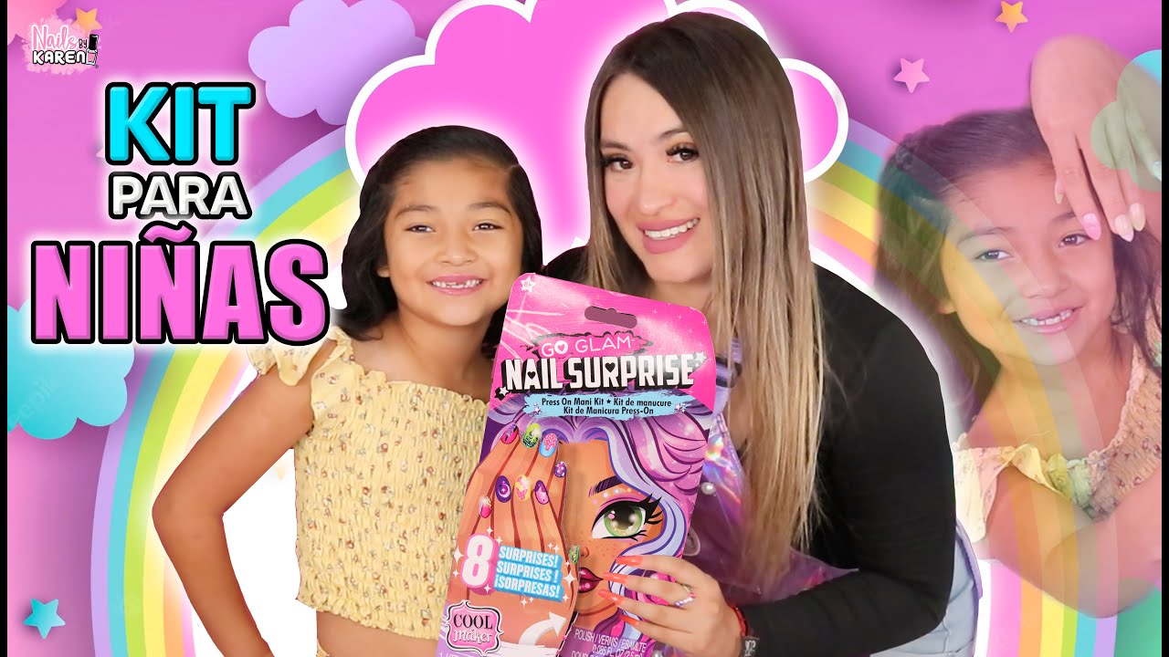 PROBANDO KIT de UÑAS para NIÑA 😱 *realmente funciona? |NailsByKaren