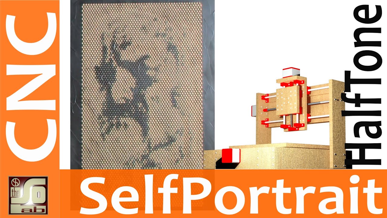 CNC - How to make gcode artistic Selfportrait halftone with halftoner