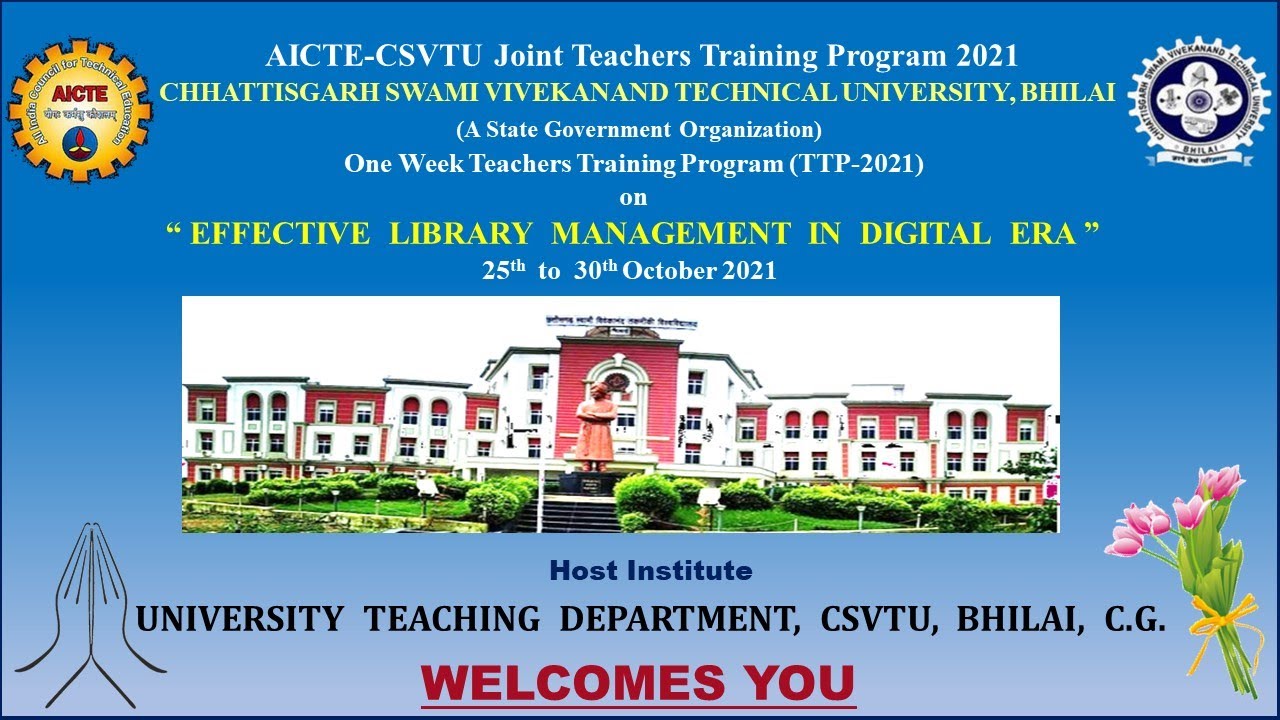 Valedictory Ceremony TTP UTD CSVTU Bhilai