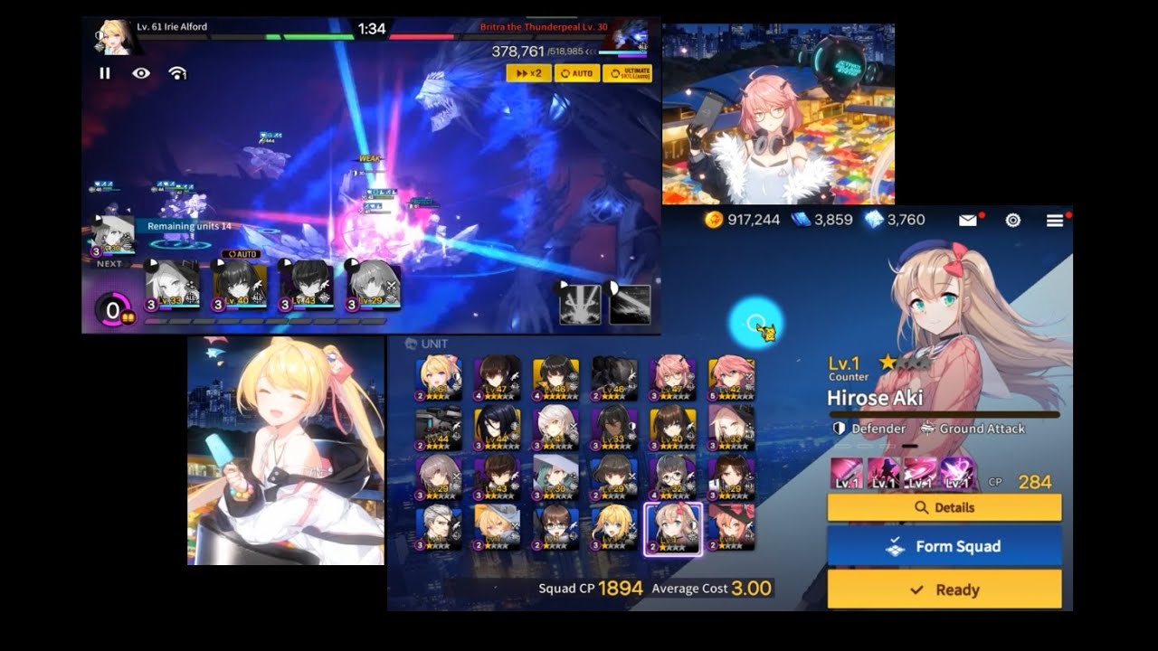 CounterSide - World Map Exploration + Boss Raid