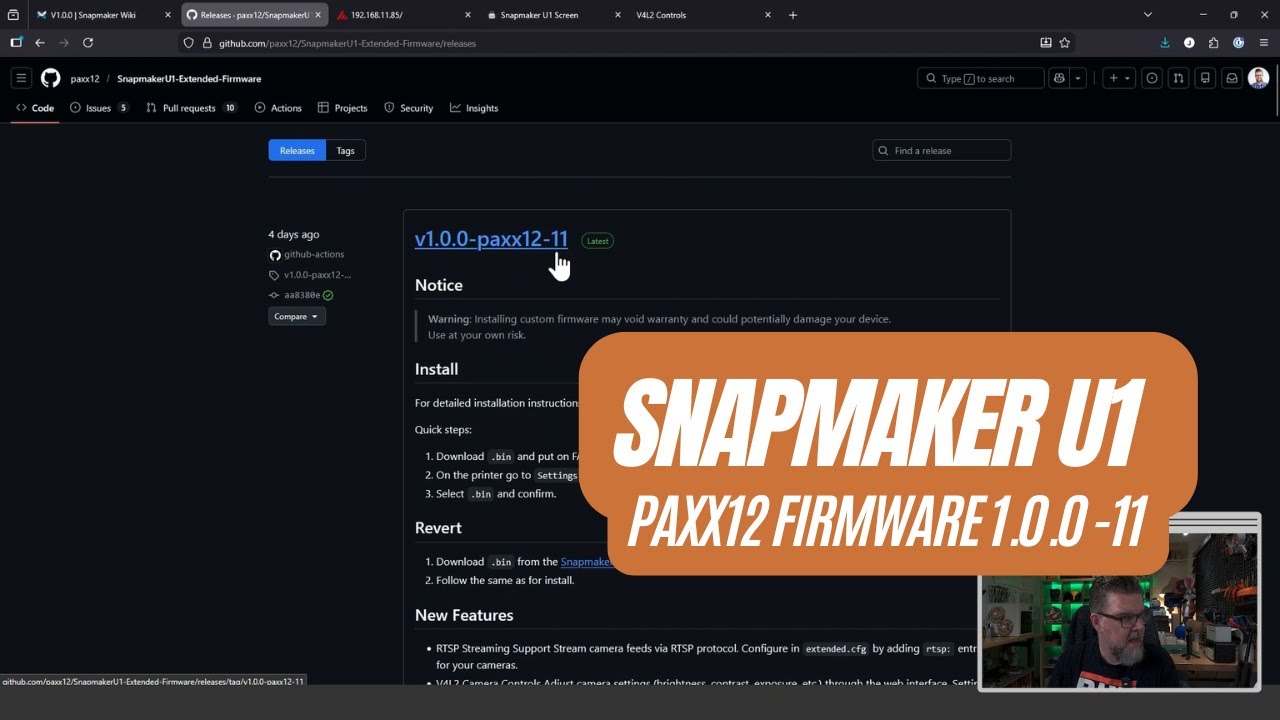 Snapmaker U1 - Eweiterte Firmware Paxx12-11