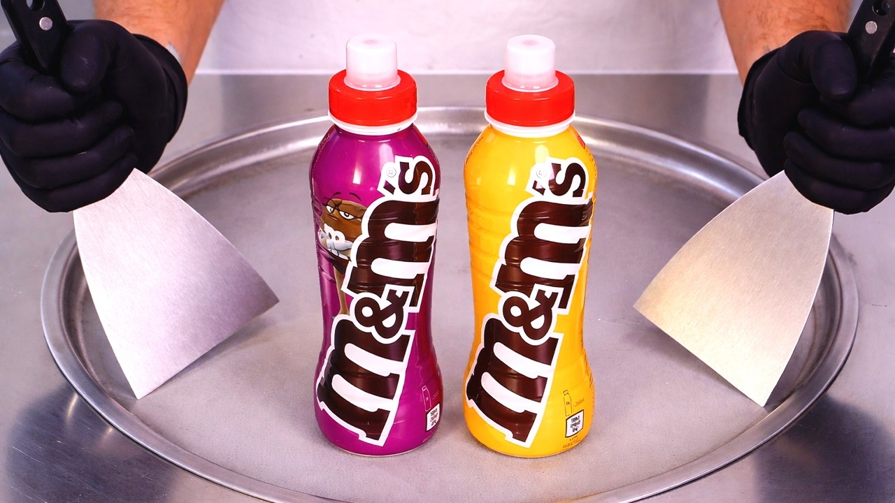 m&m's Drinks — Ice Cream Rolls | Satisfying Visual ASMR