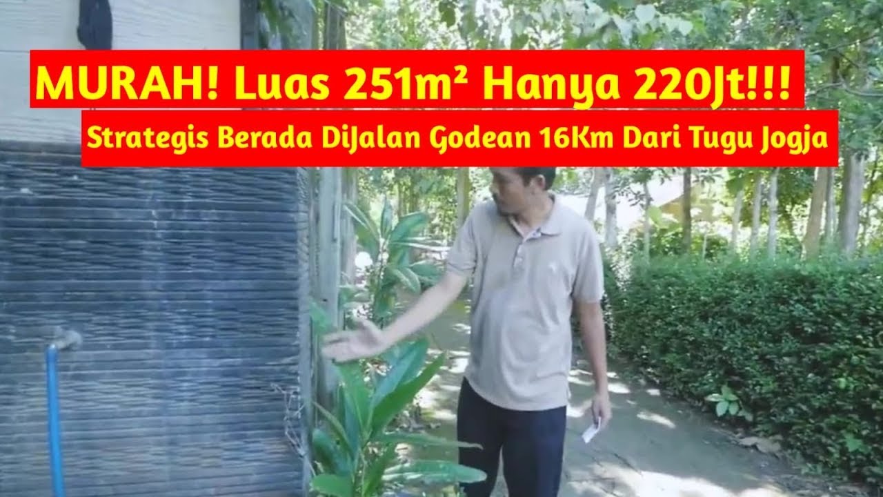 Jual Tanah SHM Pekarangan Dekat Jalan Godean 251m² Harga 250jt!!! Ada Kebun Buah dan Siap Bangun