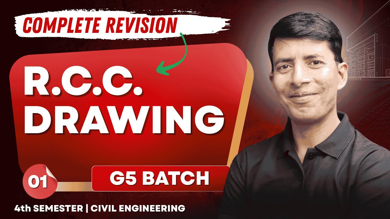 R.C.C Drawing | Lecture-01 | G5 Batch | BTEUP | Civil Engineering  @gtechpoly​