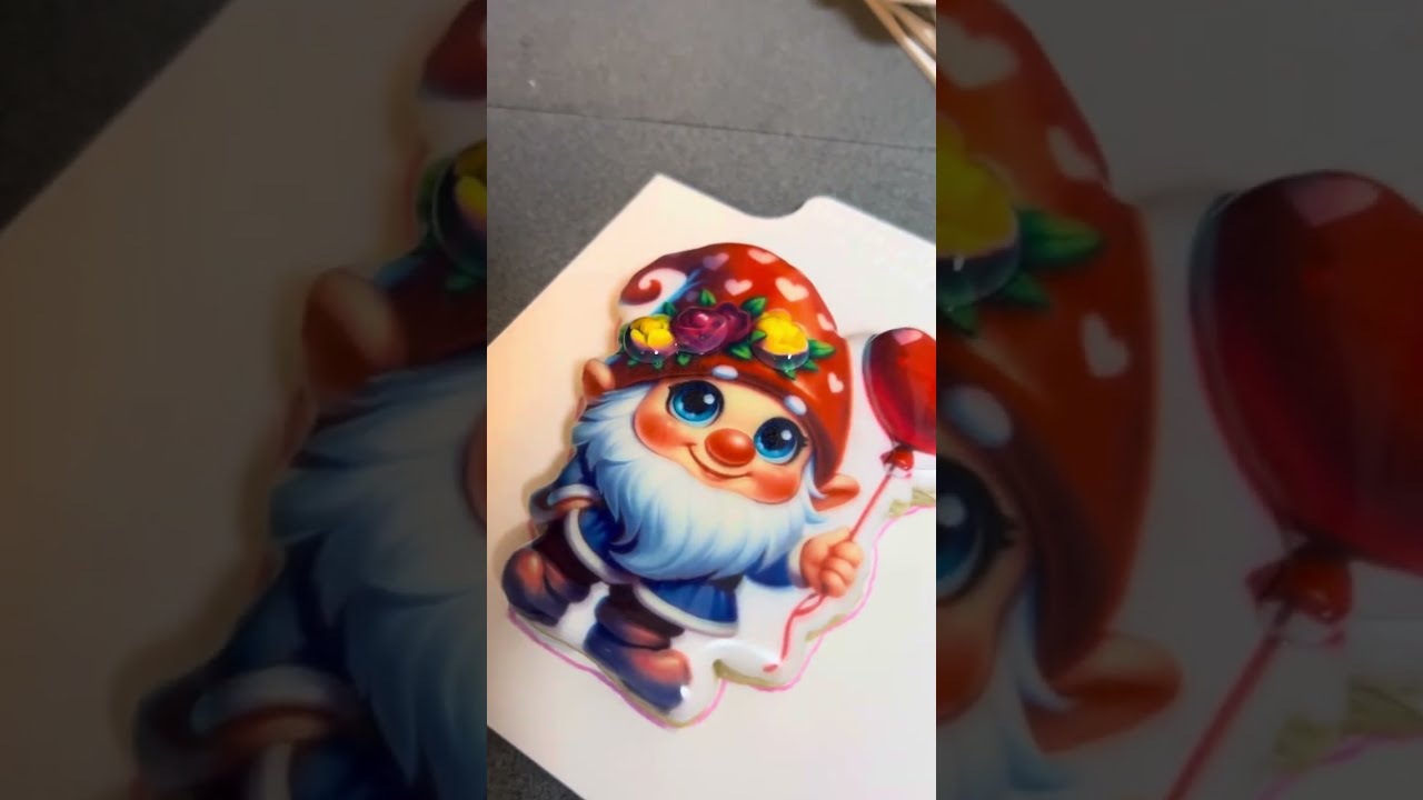 Doing direct transfers on printed cookies.