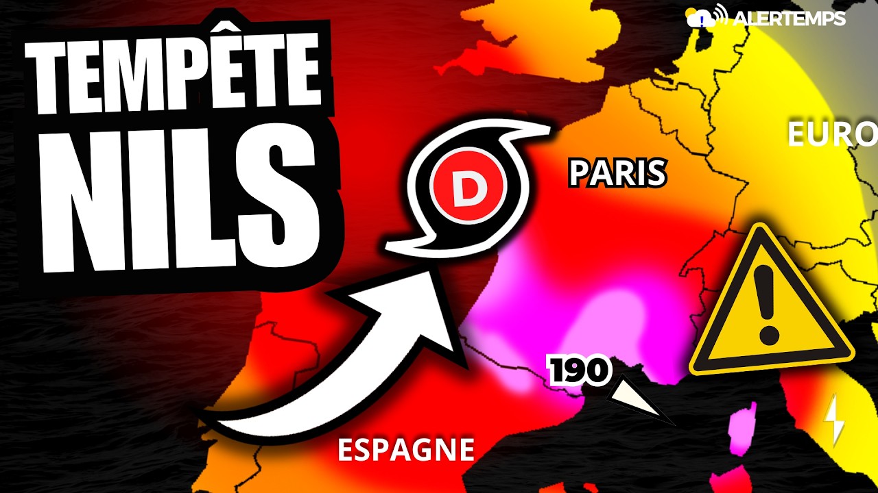 ⚠️ ALERTE DANGER : La Tempête NILS va FRAPPER la France ce Jeudi !