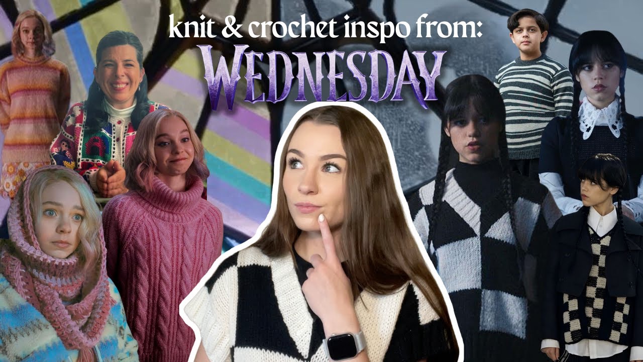WEDNESDAY inspired knit & crochet ideas (with patterns!) 🧶🖤👻