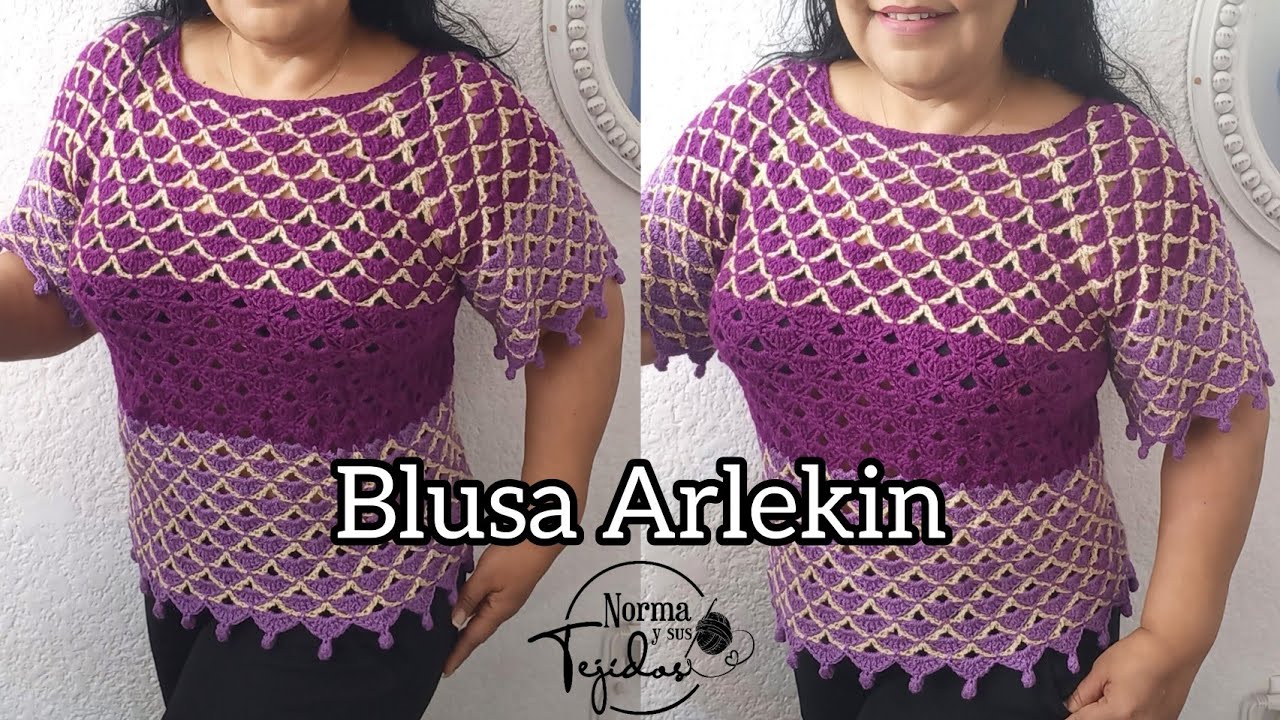 Blusa arlekin A Crochet #crochet #tutorialcrochet #handmade