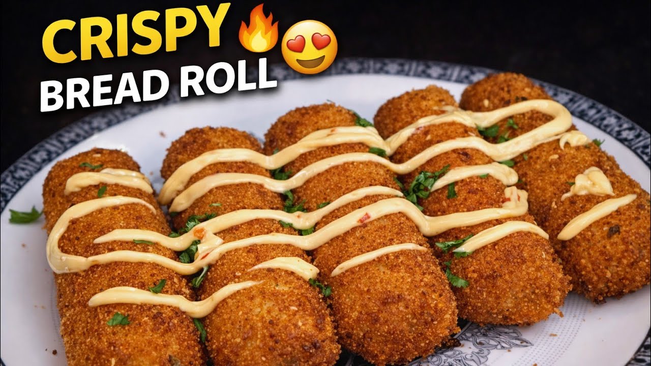Crispy Potato Bread Rolls 😍 | 10 Min Evening Snack | No Maida | Super Crunchy Recipe