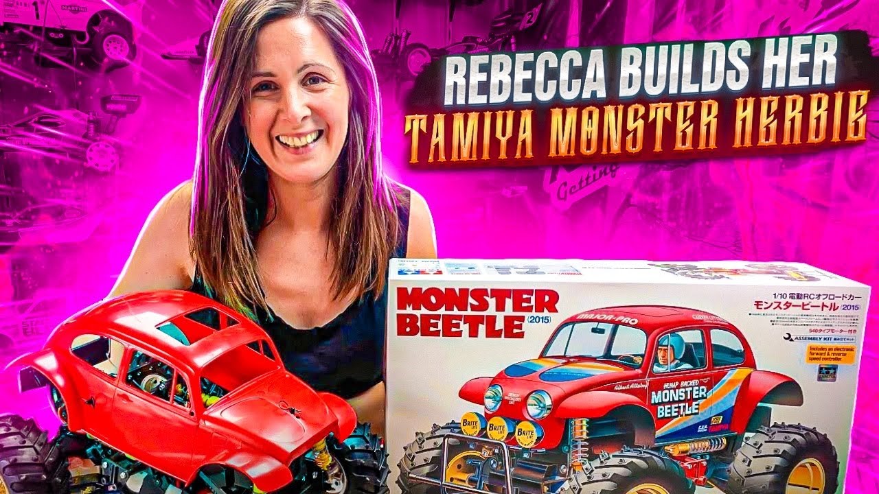 Rebecca Builds Her Tamiya Monster Herbie RC Car | Monster Beetle Kit 58618