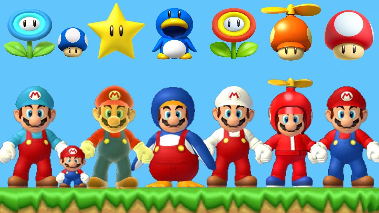 New Super Mario Bros Wii - All Power-Ups