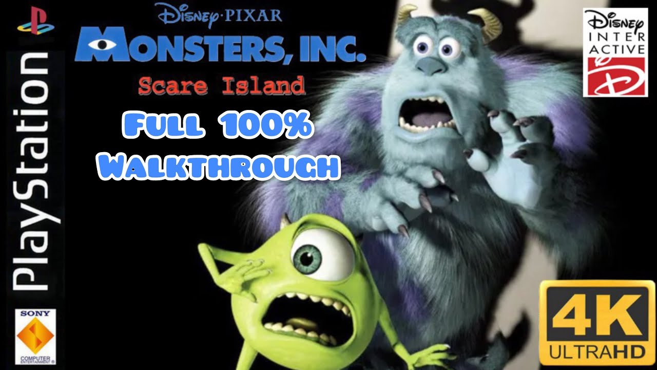 Disney/Pixar's Monsters, Inc. Scare Island [PS1] Full 100% Walkthrough - 4K60ᶠᵖˢ UHD