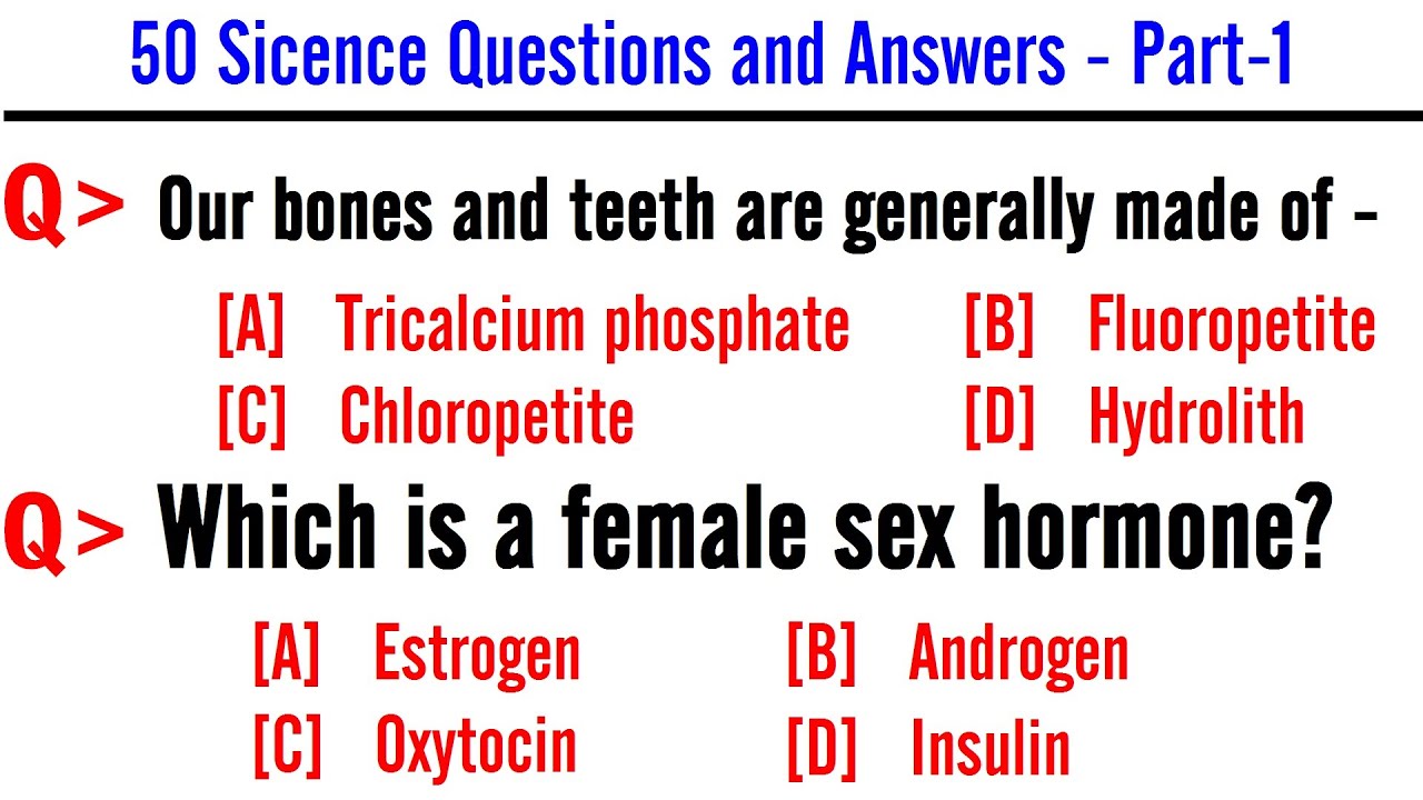 Basic General Science GK Questions and Answers |  Science General Knowledge Quiz | science Quiz