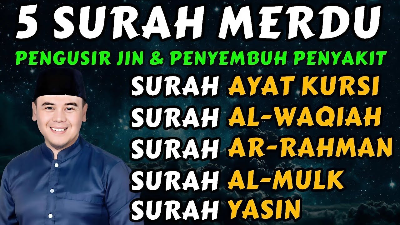 MUROTAL SURAH MERDU PENGUSIR JIN PENYEMBUH PENYAKIT, YASIN, AL MULK, AL KAHFI, AL WAQIAH, AR RAHMAN