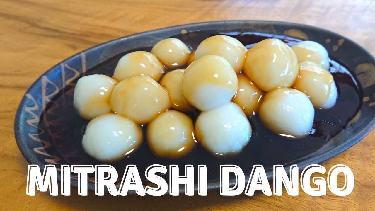 Mitarashi Dango - Sauce using Tapioca powder / Recipe タレにタピオカ粉を使ったみたらし団子 レシピ