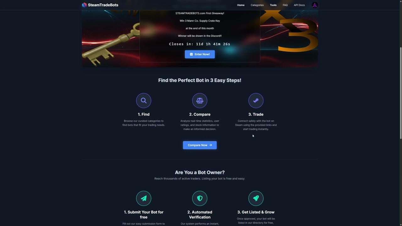 SteamTradebots.com - Compare Steam Trading bots
