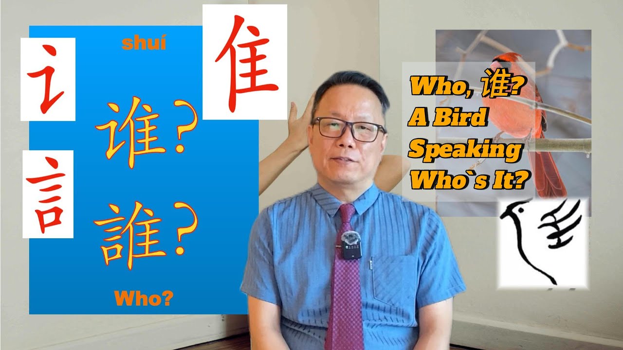 Can you imagine Who 谁, literally is a bird speaking? A bird can ask: who is it?