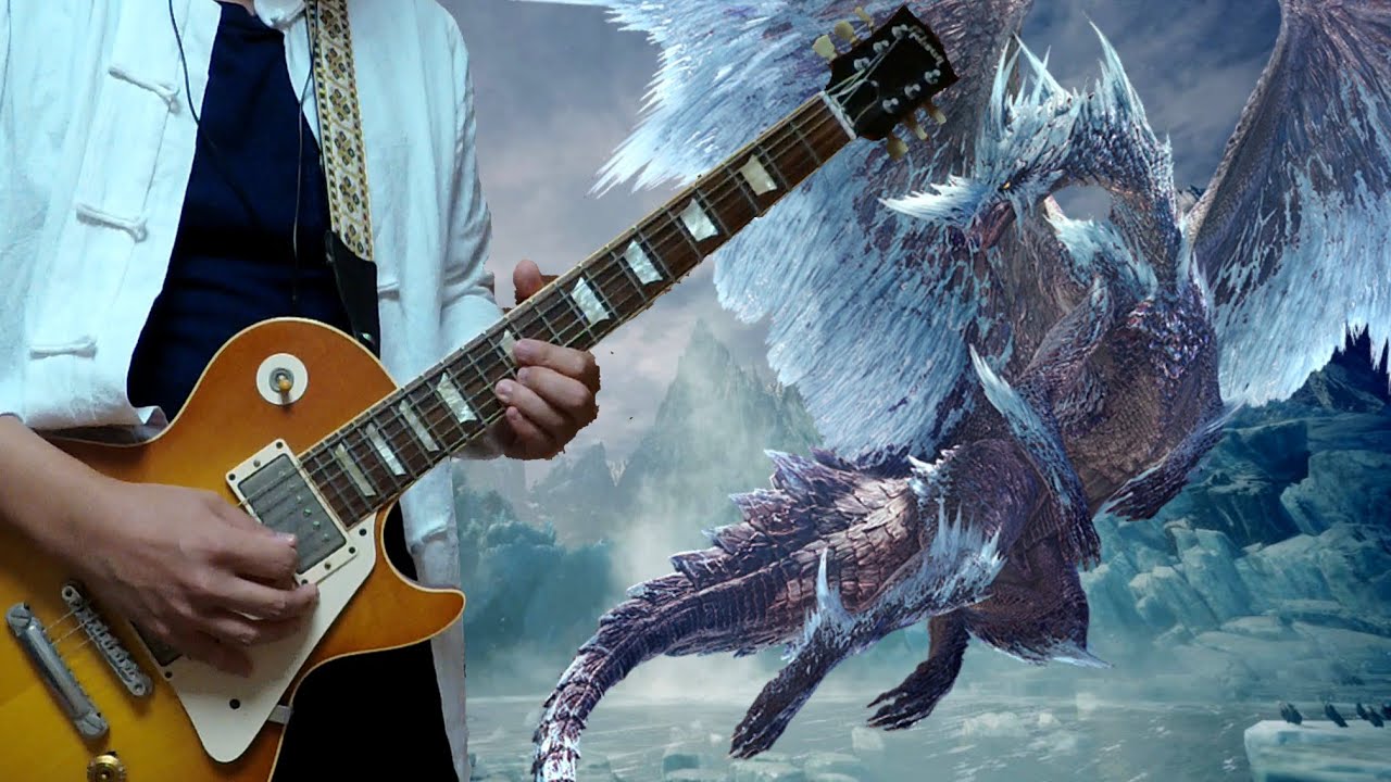 イヴェルカーナ戦闘BGM「壮麗纏いし銀盤の貴人」ギターで弾いてみた／MHW:I Velkhana theme