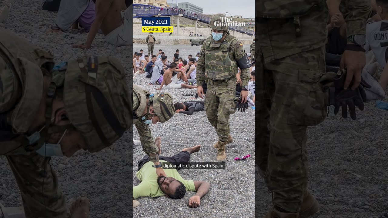 Why did almost 60,000 people cross into Spanish territory?