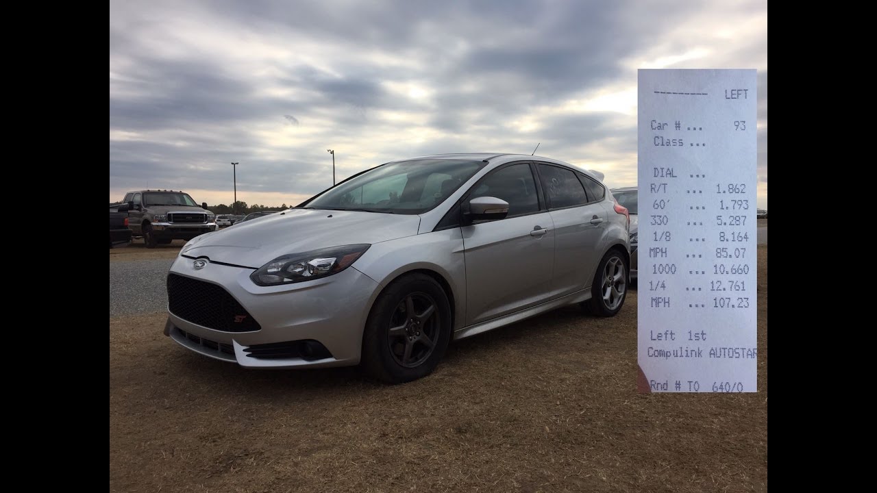 FOCUS ST STOCK TURBO 1/4 MILE RECORD! 12.7@107.2