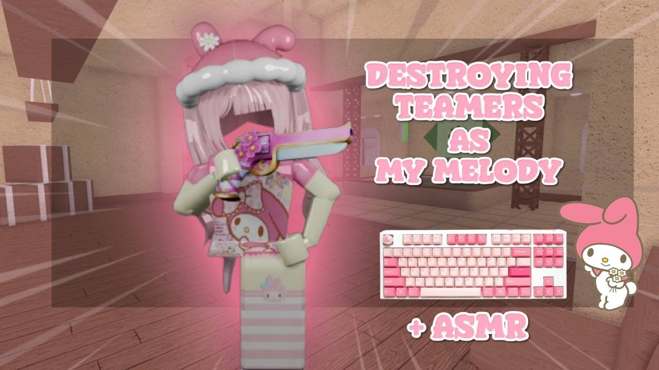 BEATING 4 TOXIC TEAMERS AS MY MELODY + KEYBOARD ASMR