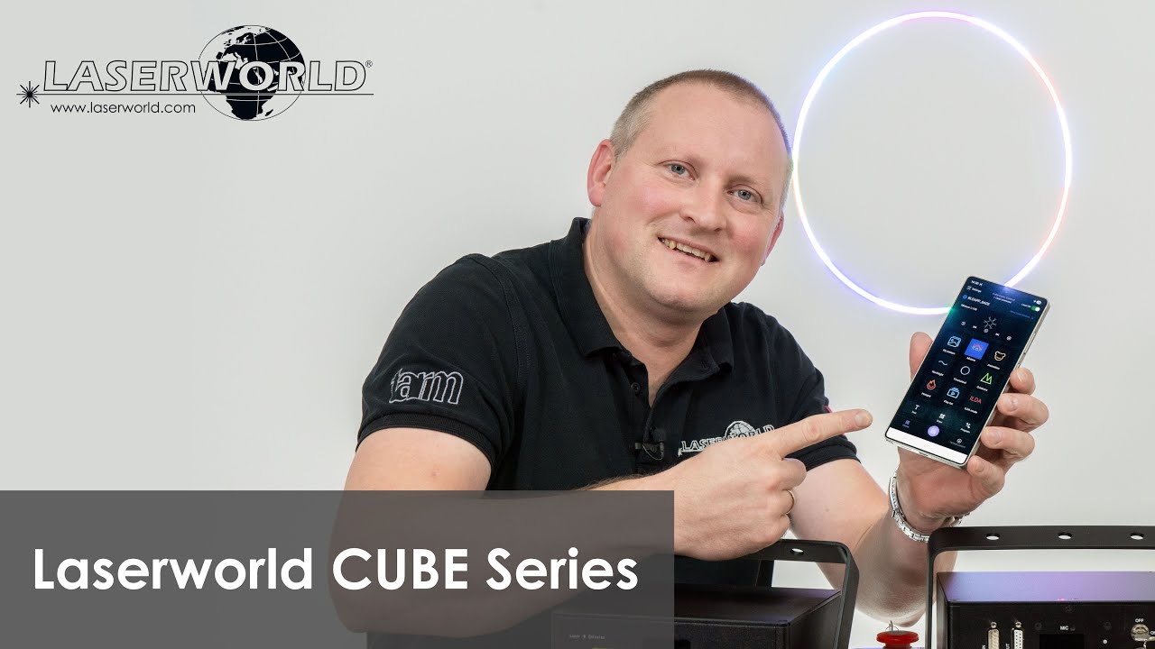 Laserworld CUBE Series with APP control and Battery Power