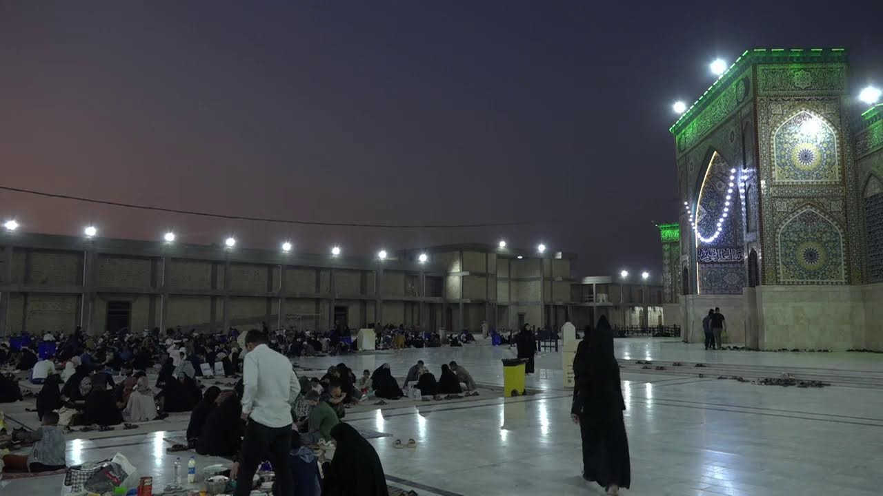 القرآن الكريم اذان المغرب من المرقد الشريف