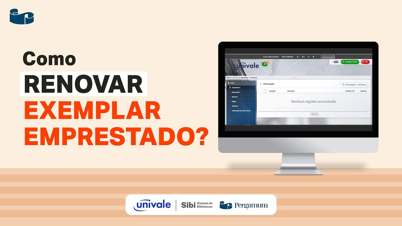 Como renovar exemplar emprestado?