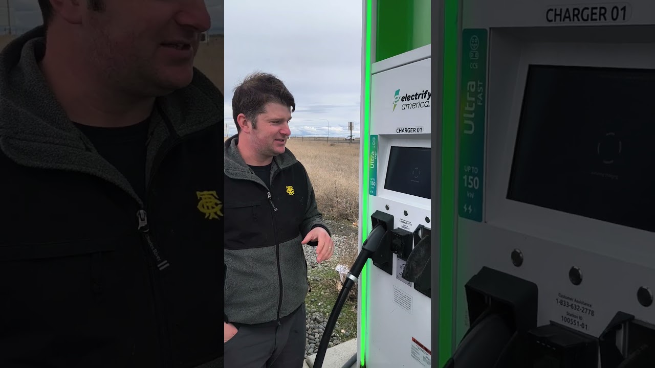 How to charge at an Electrify America station 