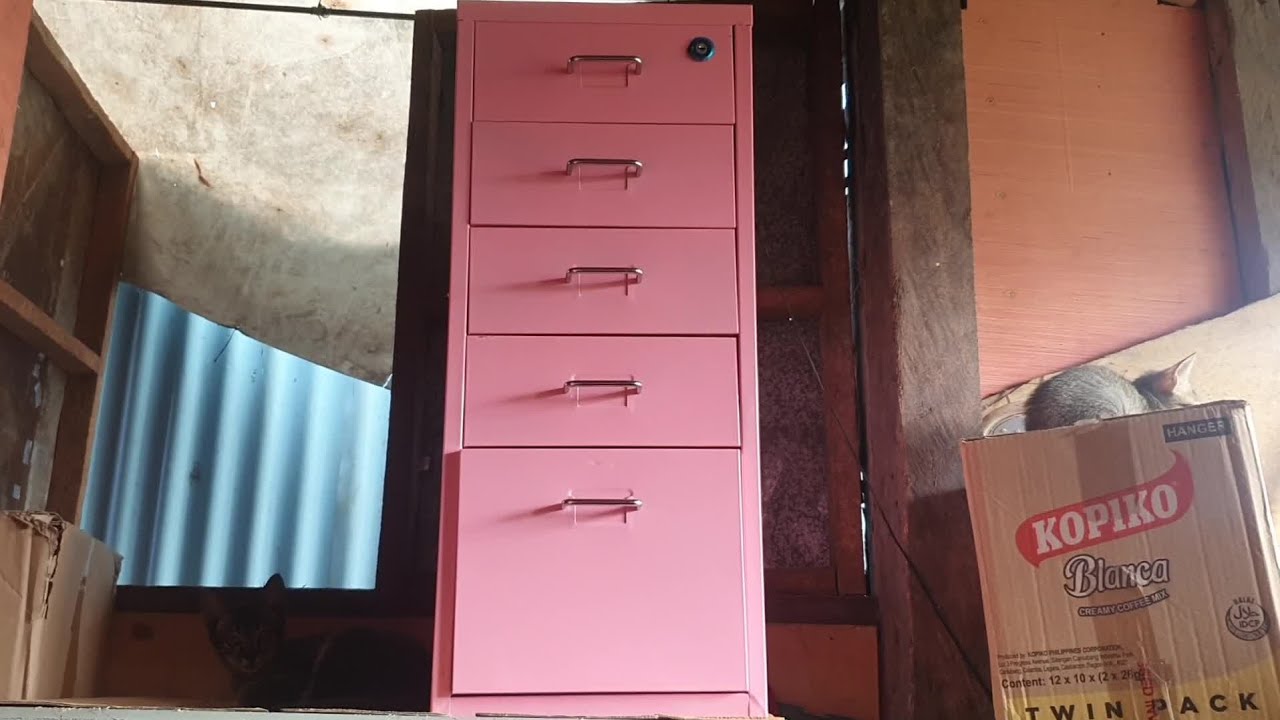 UNBOXING METAL PINK CABINET