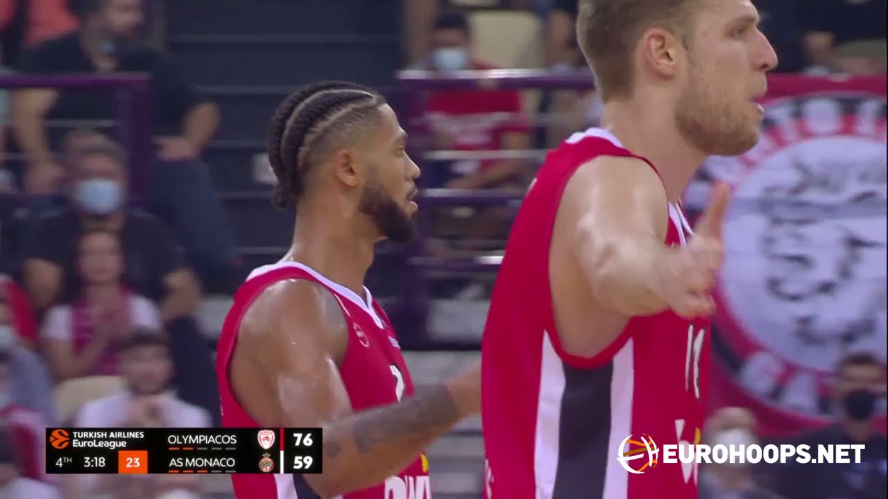 Olympiacos Piraeus-AS Monaco 86-65: Tyler Dorsey (18 points)