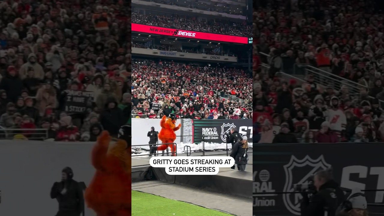 Griddy Goes Streaking At The Stadium Series 😂
