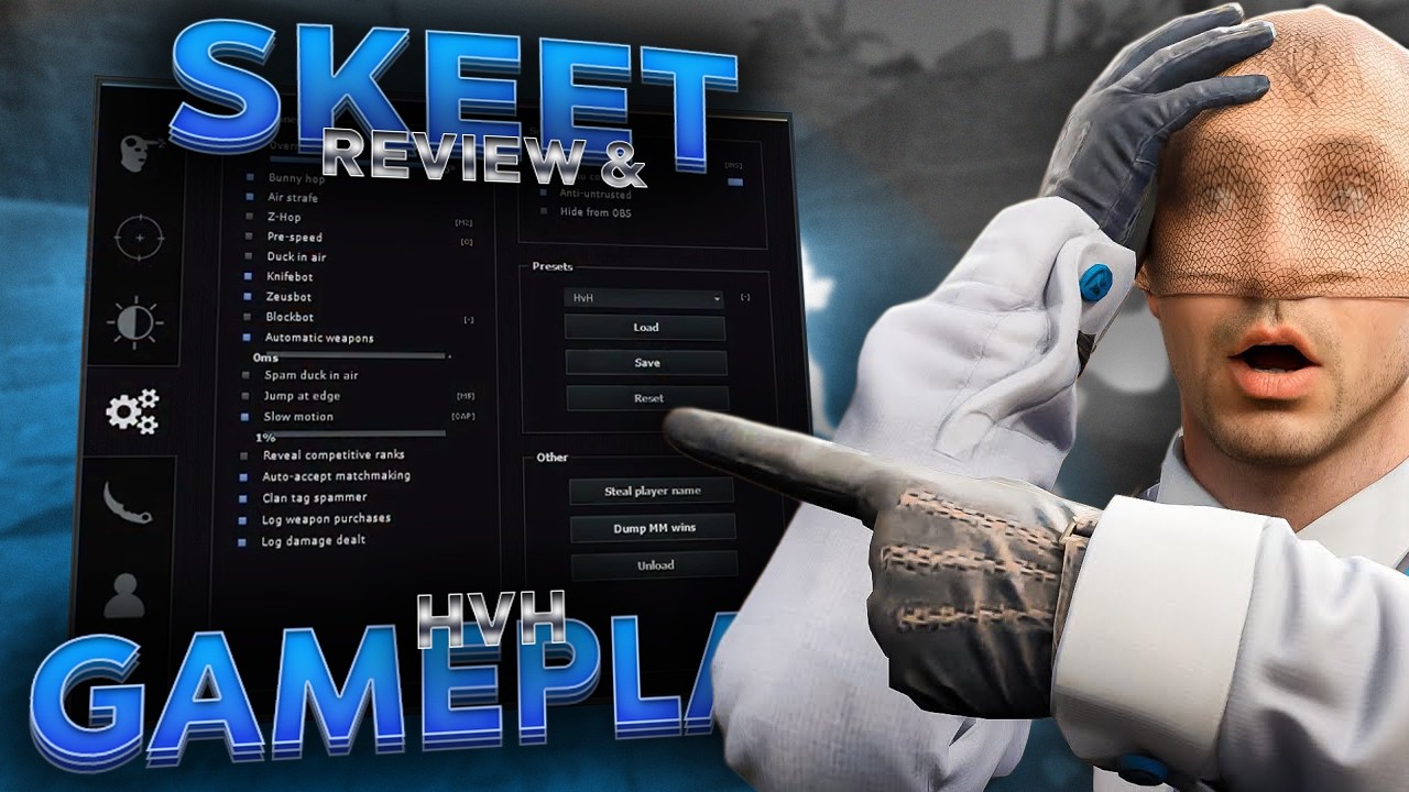 Обзор читов для CS2 SKEET и геймплей в режиме HVH! (GAMESENSE.PUB)