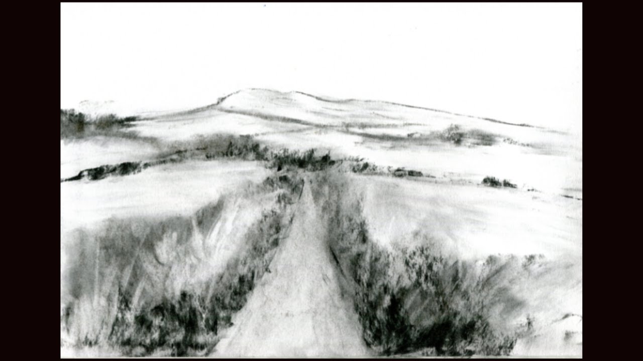 Charcoal Landscape Drawing