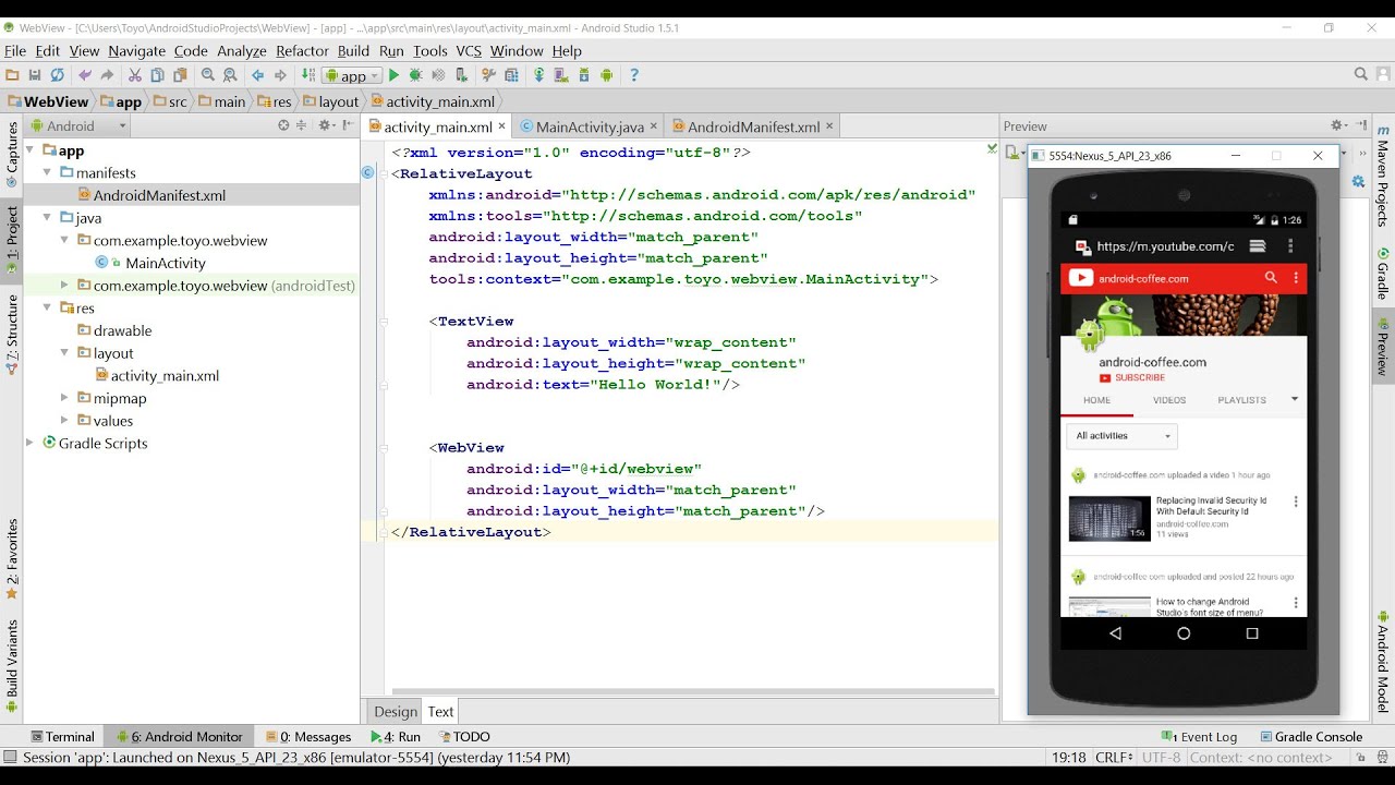Get data from website with WebView in Android Studio