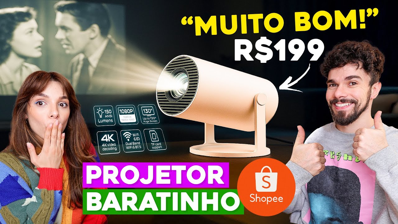 TESTAMOS o PROJETOR de R$ 200 da SHOPEE