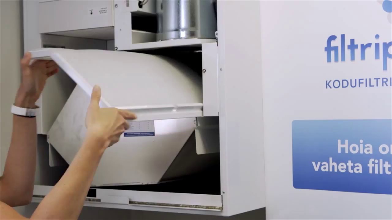 Vallox 145 SE ventilatsiooniseadme õhufiltrite vahetusjuhend