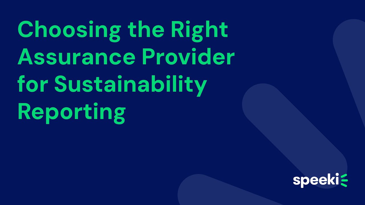 Scott Lane | Choosing the Right Assurance Provider for Sustainability Reporting
