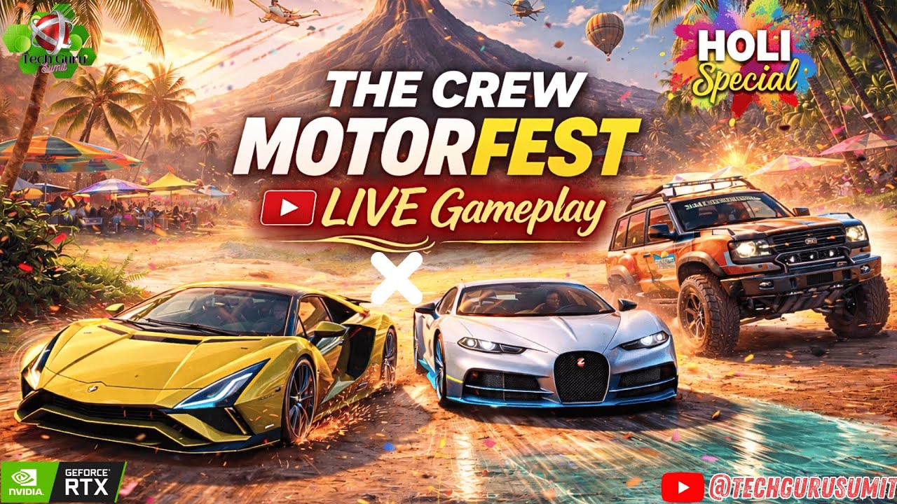 The Crew Motorfest LIVE 🔥 Экстремальные гонки и безумие открытого мира | Геймплей на хинди