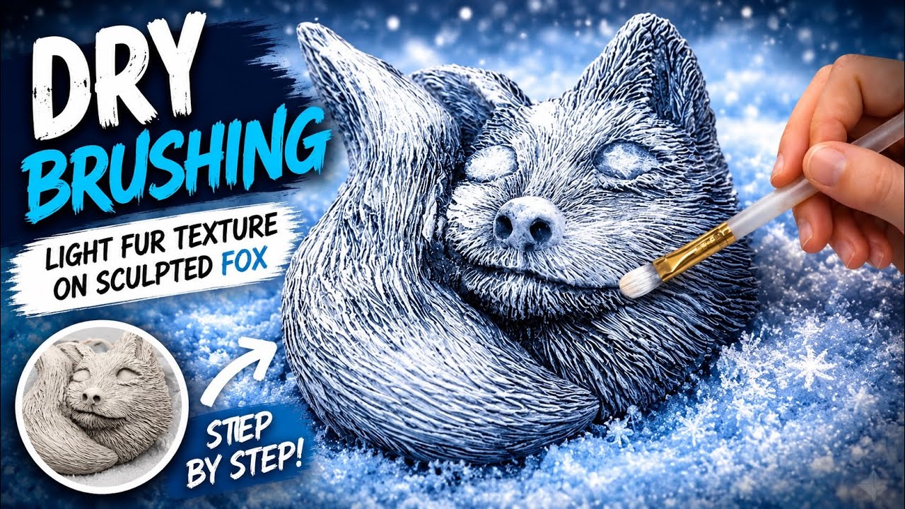 Learn to Dry-brushing Tutorial, beginner painting lesson